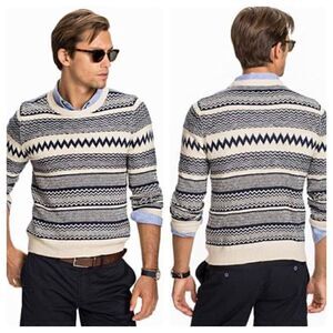 Gant Rugger The Jacquard Sweater Cream/Marine